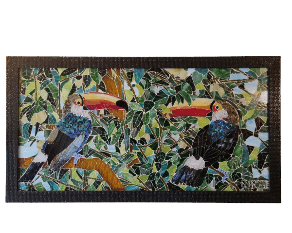 Cuadro Mosaico Pared Tucanes